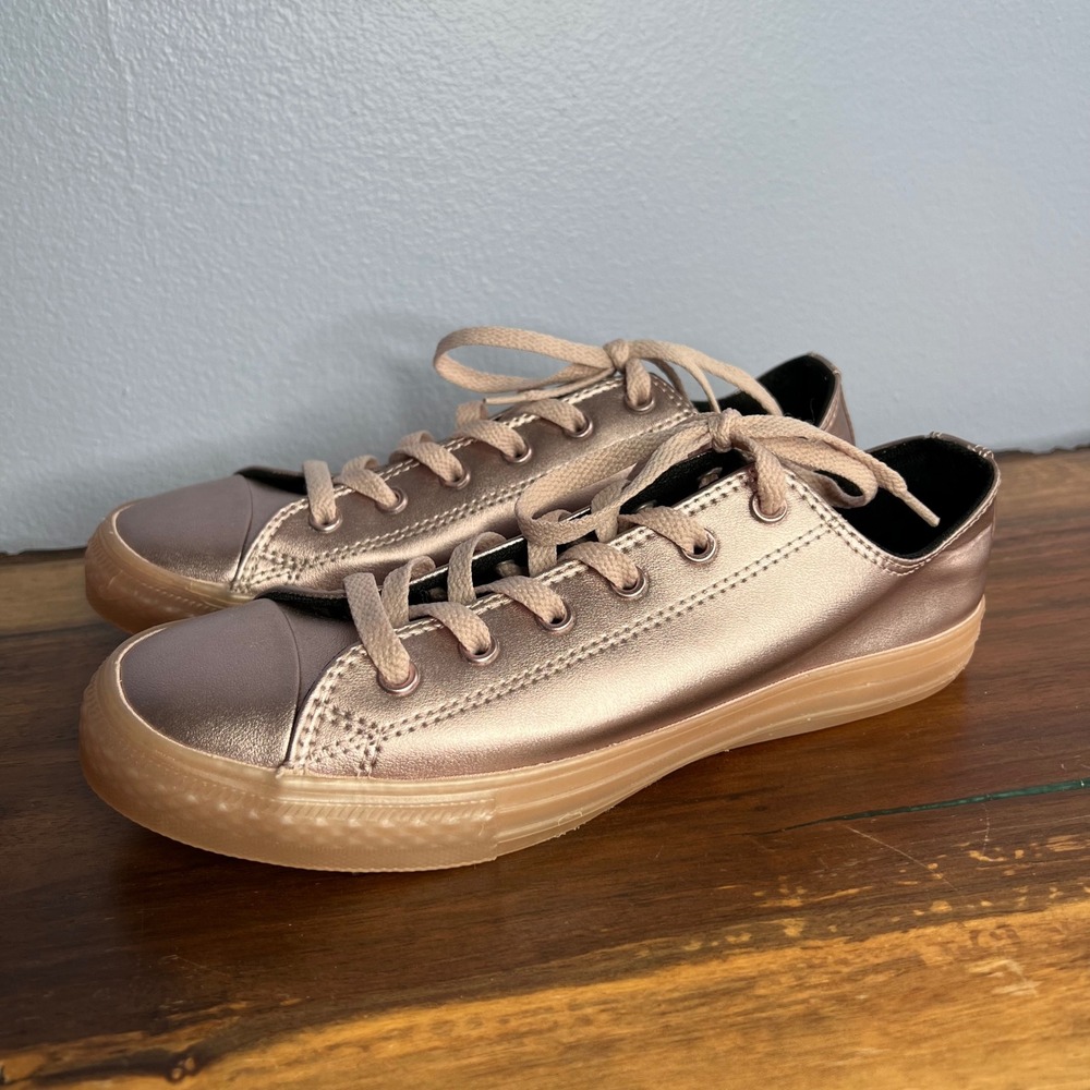 Converse Chuck Taylor All‎ Star Low Rose Quartz Metallic Women's Shoe Size 7.5 - Picture 2 of 13